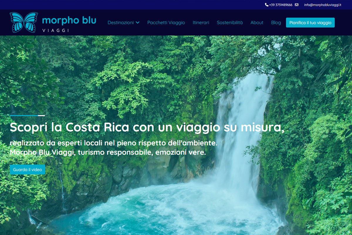Morpho Blu Viaggi: brand identity, digital experience and sustainable travel